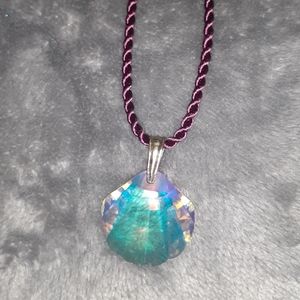 Crystal seashell necklace